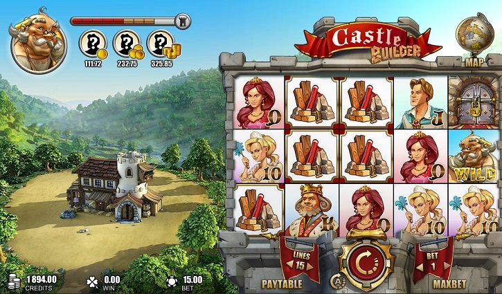 Castle Builder slot screen