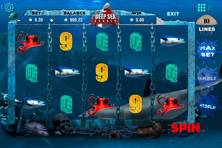 Deep Sea Danger slot screen