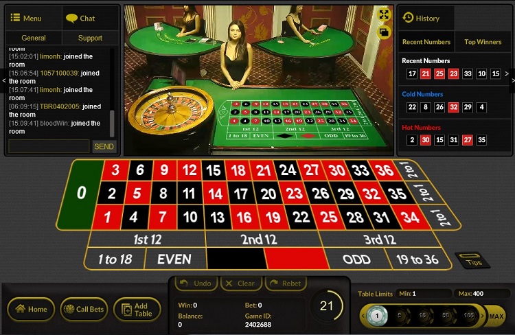 online casino live roulette