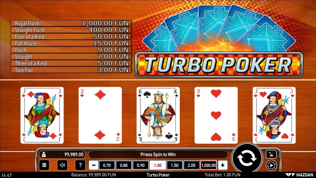Turbo Poker From Wazdan
