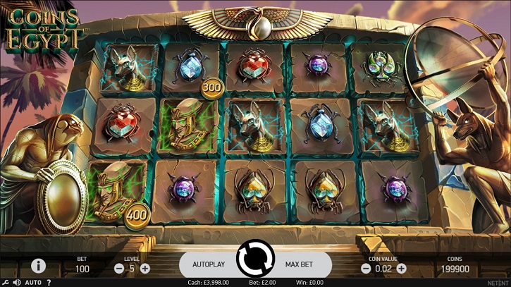 coins of egypt slot screen