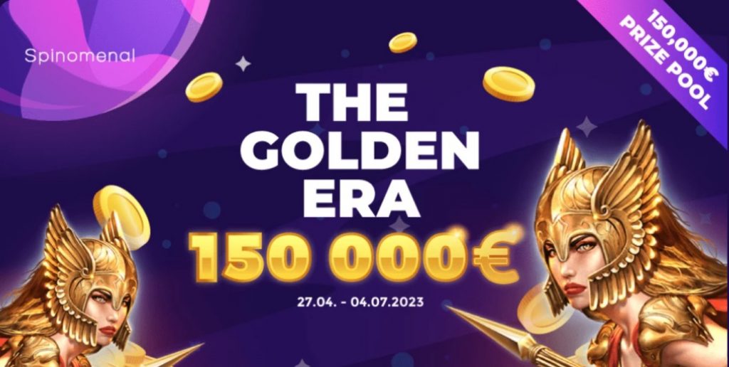 the Golden Era Tournament, a thrilling casino tournament with a total prize pool of 150,000€ 