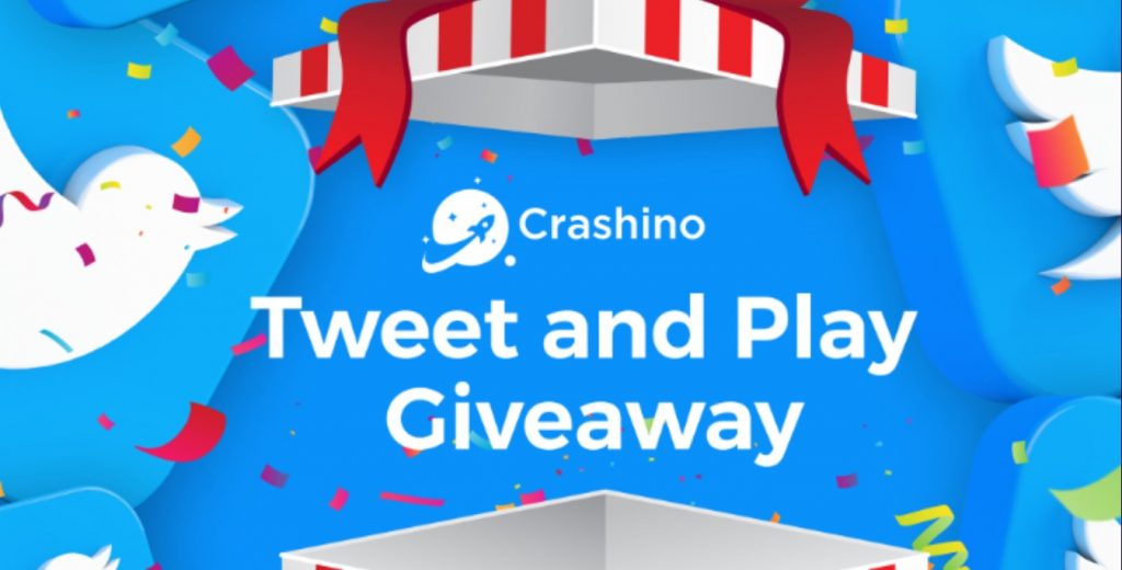 Tweet and Play is a giveaway Crashino casino is running on Wednesdays every week where you get the chance to win 50$ reward