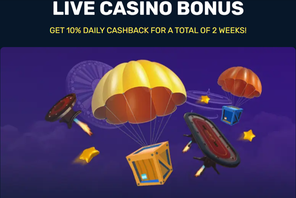 Winz.io Live casino Bonus