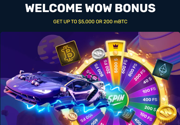 Winz.io casino Welcome WOW bonus