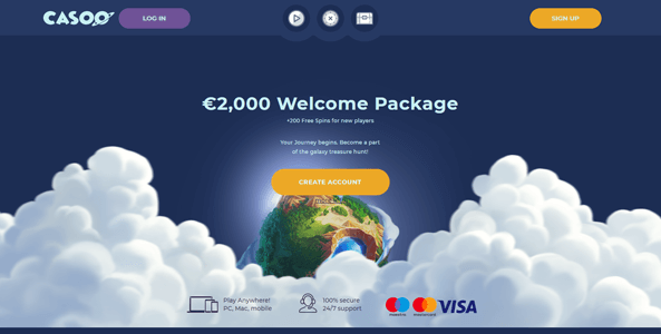 casoo casino website screen